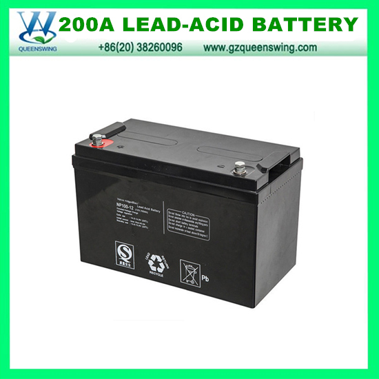 Maintain Free VRLA Rechargeable Battery 12V200ah Solar Battery