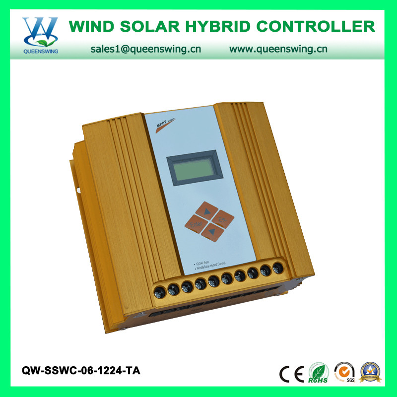 12V/24V 600W LCD MPPT Wind-Solar Hybrid Controller